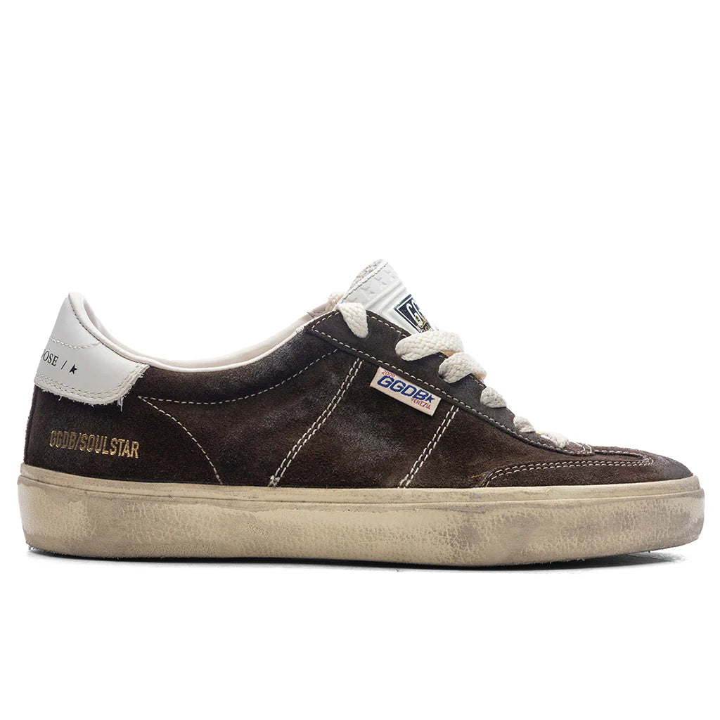 Womens Soul Star Suede Sneaker Dark Brown Milk
