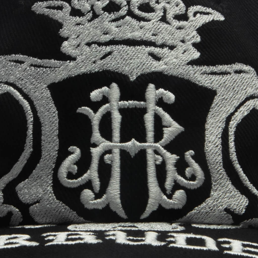 Grand Cru Crest Curved Brim Hat Black White