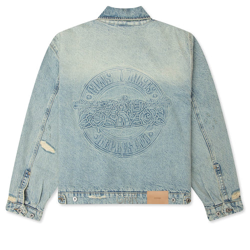 Represent x Guns N Roses Denim Jacket Light Vintage Blue