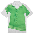 Clay Trompe LOeil Print S S Shirt Light Grey Green