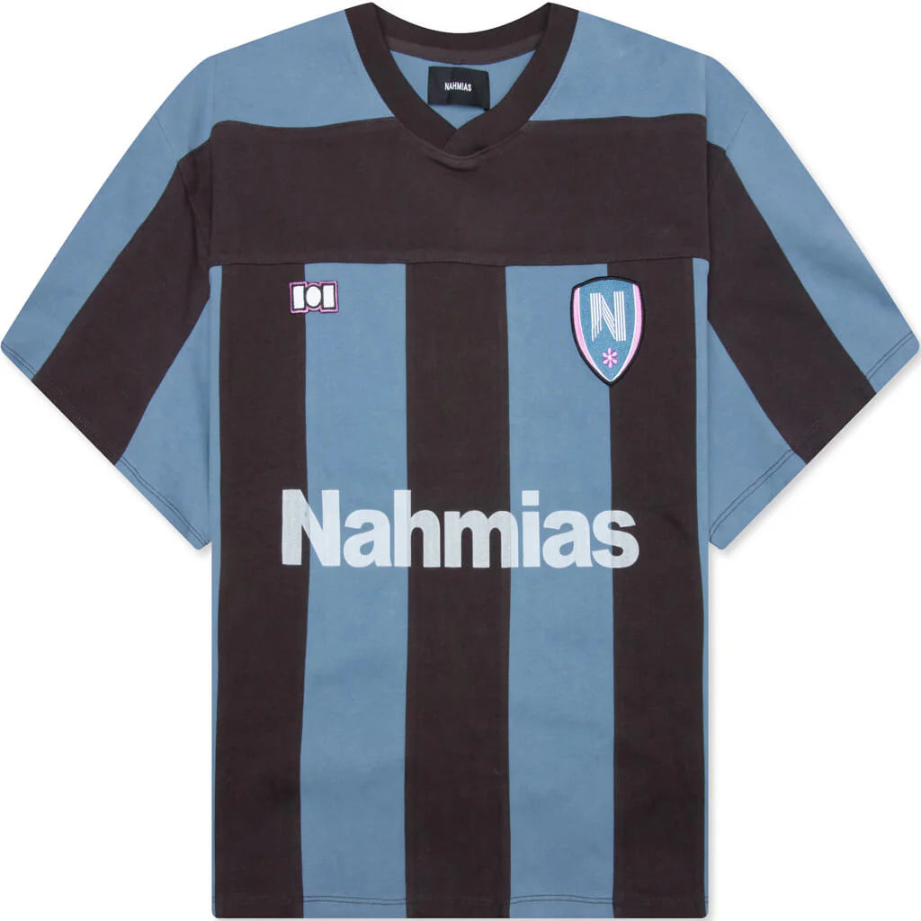 Soccer Jersey Blue Ocean Stripe