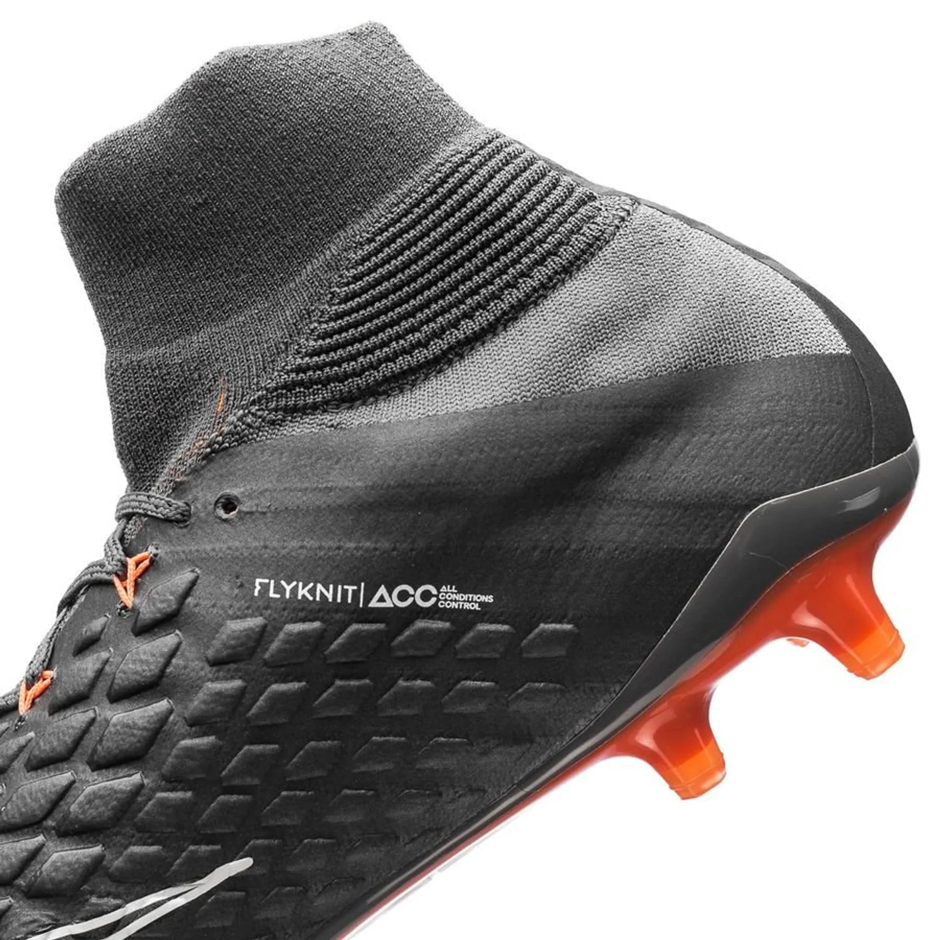 Nike Hypervenom Phantom 3 Elite DF FG AG Multi Ground Soccer Cleats Dark Grey Total Orange White