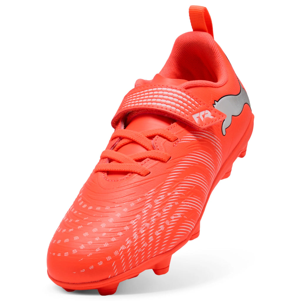 PUMA Future 9 Play V FG AG RB Firm Multi Ground Youth Soccer Cleats Red White Black