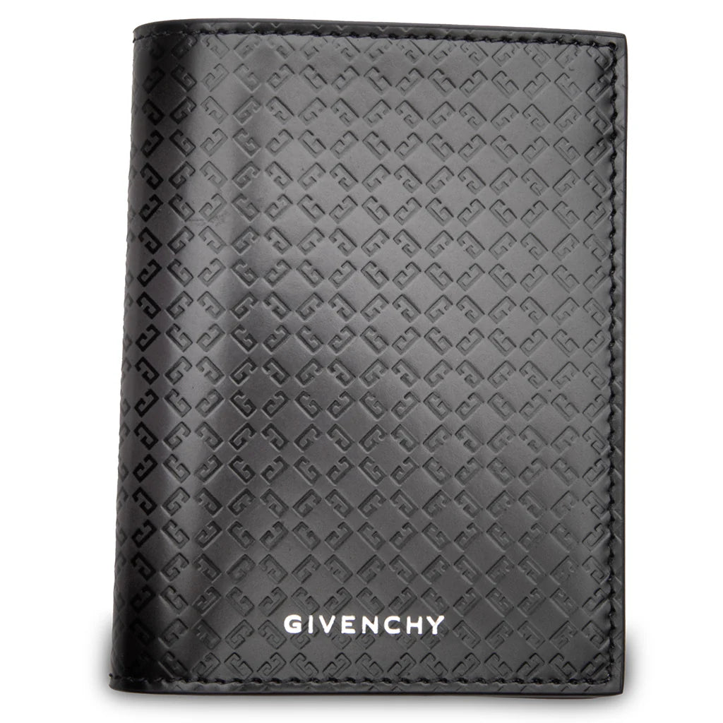 Leather 72 Monogram Card Holder Dark Grey