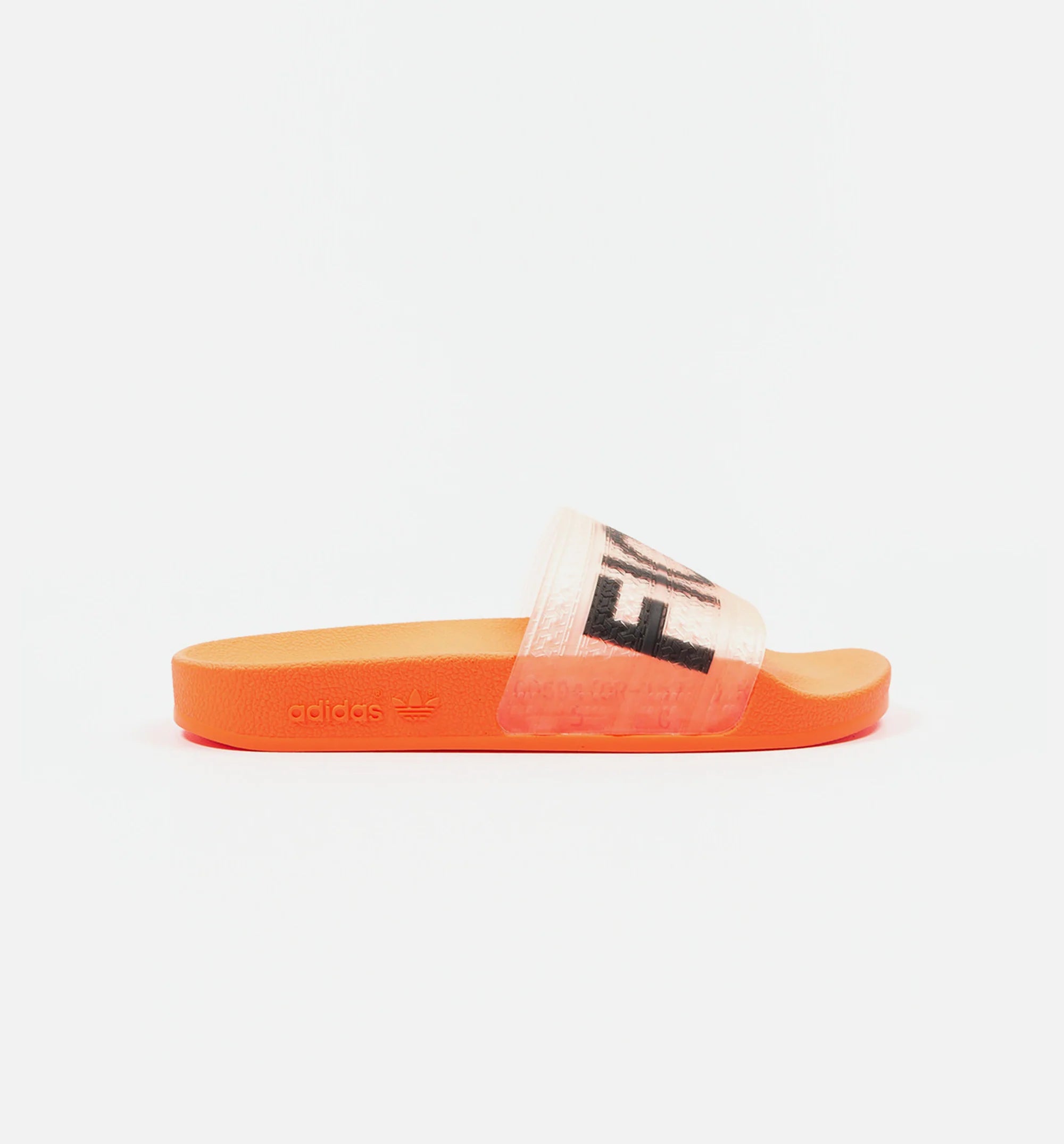 adidas X Fiorucci Adilette Womens Slides Solar Orange Solar Gold Black Red