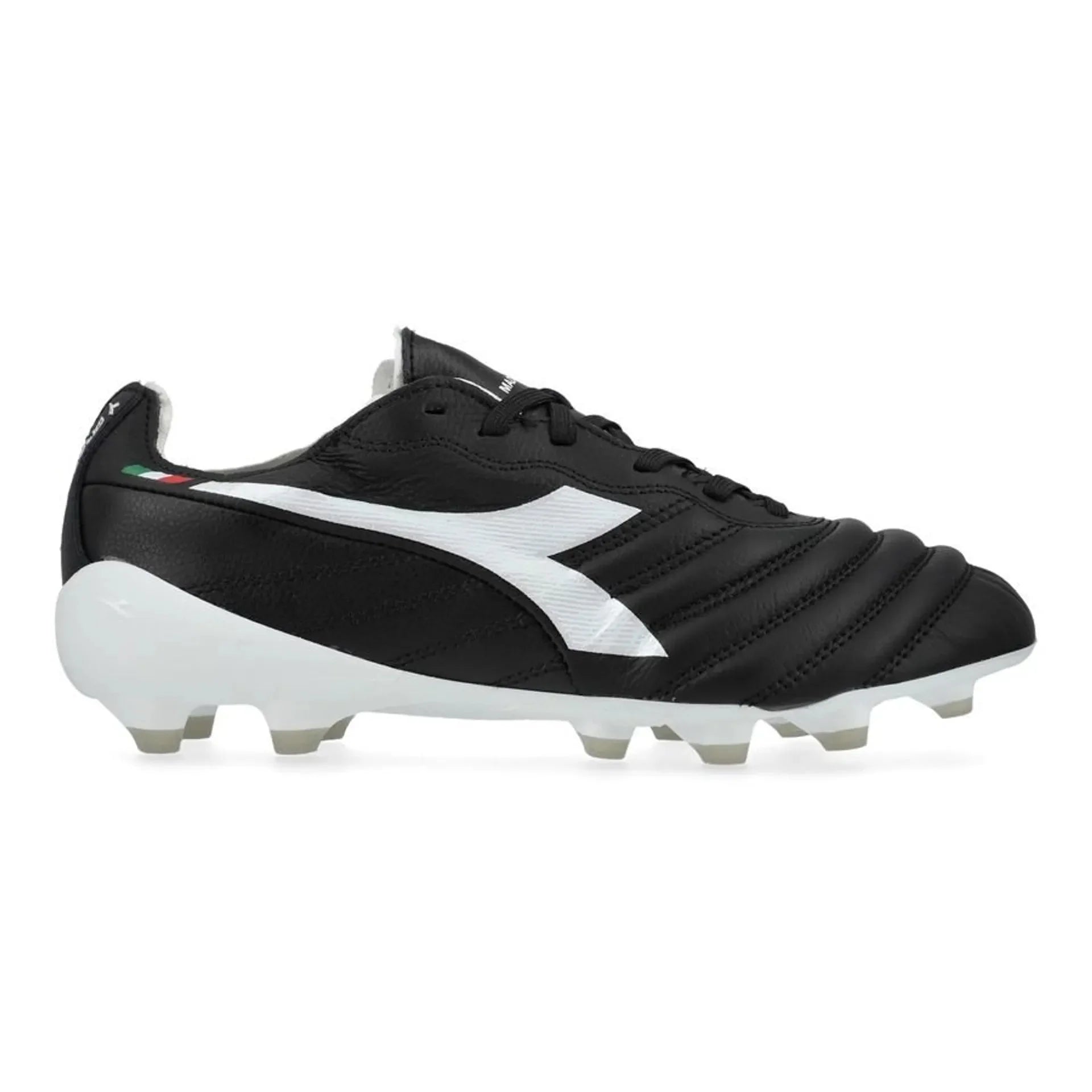Diadora Brasil Elite 2 Teach Italia LPX FG Firm Ground Soccer Cleats Black White
