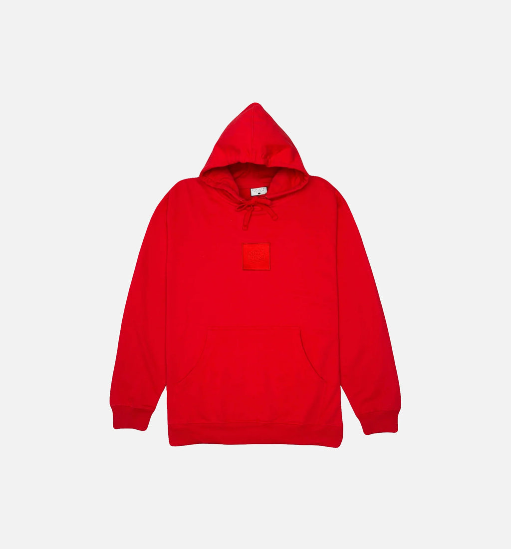 Box Patch Collection Mens Hoodie Red Red