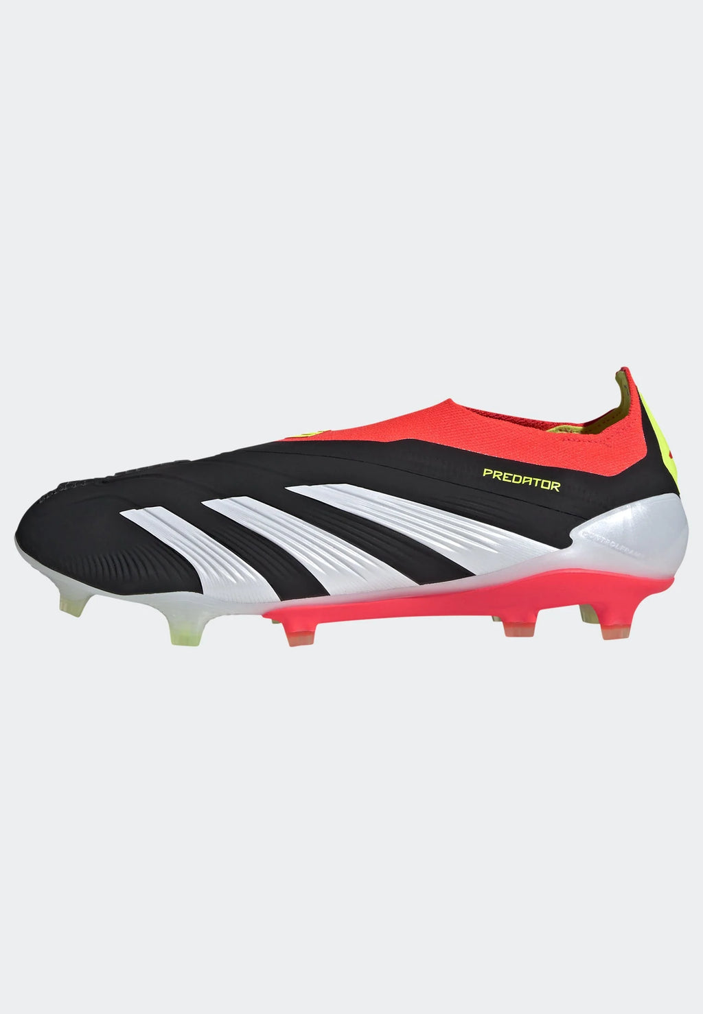 adidas Predator Elite Laceless FG Firm Ground Soccer Cleats Black White Solar Red