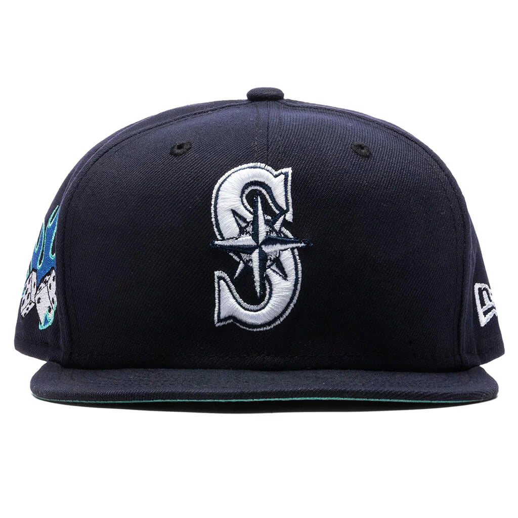 Feature x New Era Flaming Dice 59FIFTY Fitted Seattle Mariners