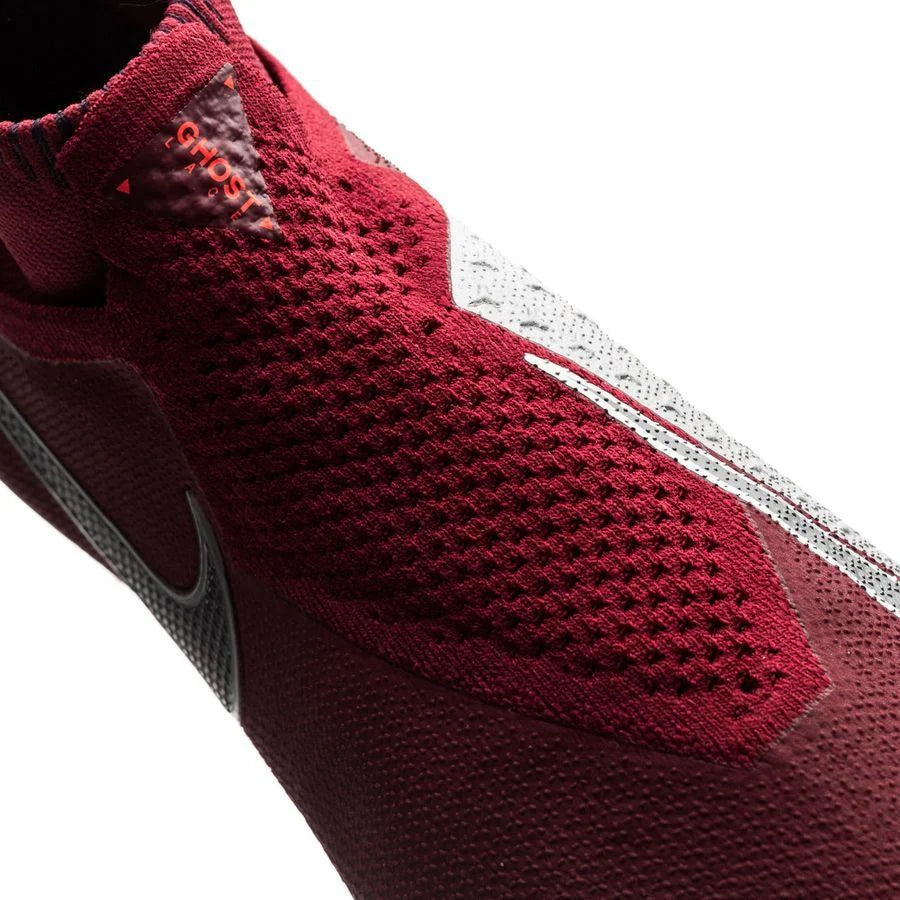 Nike Phantom Vision Elite DF FG Firm Ground Mens Soccer Cleats Rising Fire Red Dark Grey Bright Crimson