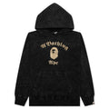 Over Dye Pullover Relaxed Fit Hoodie Black