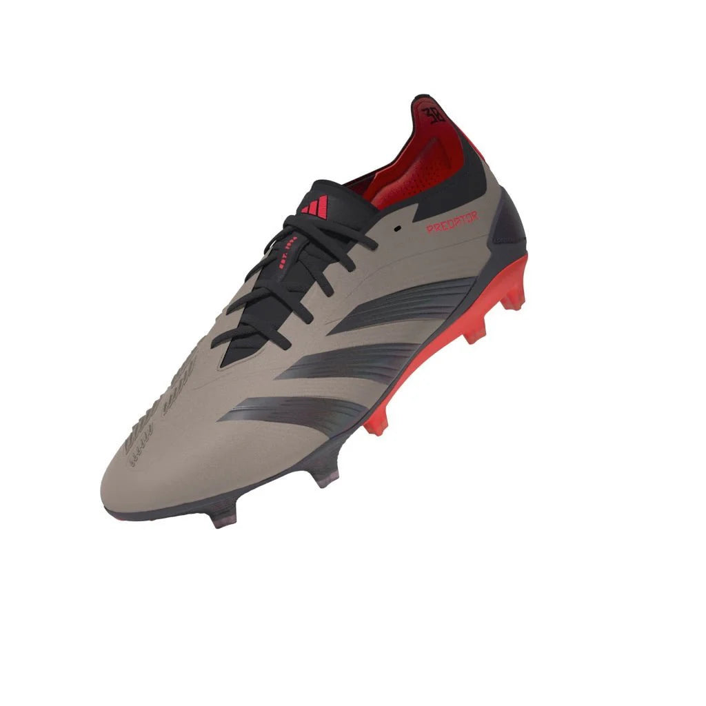 adidas Predator Elite FG Mens Firm Ground Soccer Cleats Platin Metallic Black Carbon