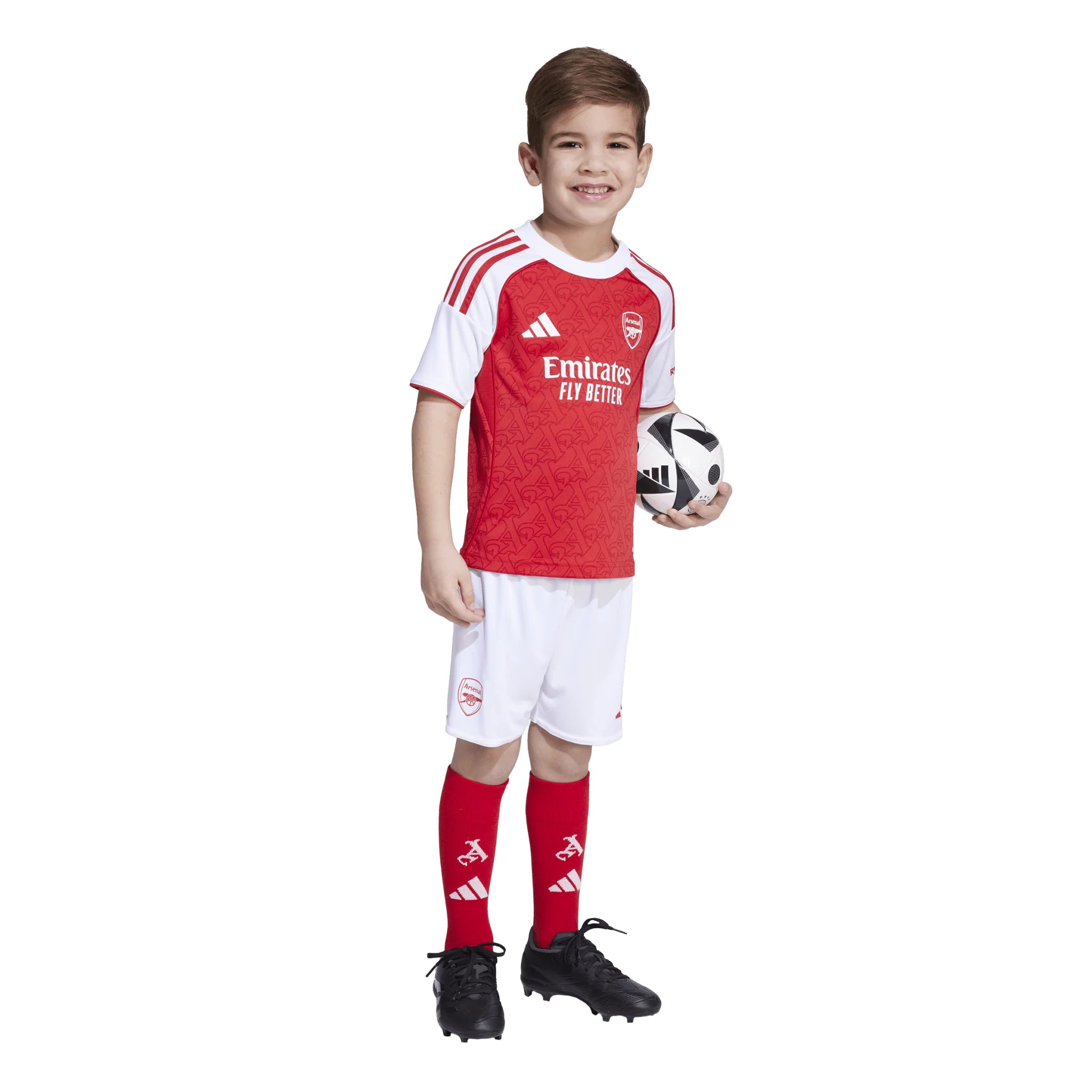 adidas Arsenal Home Mini Kit Youth 25 26 Scarlet White