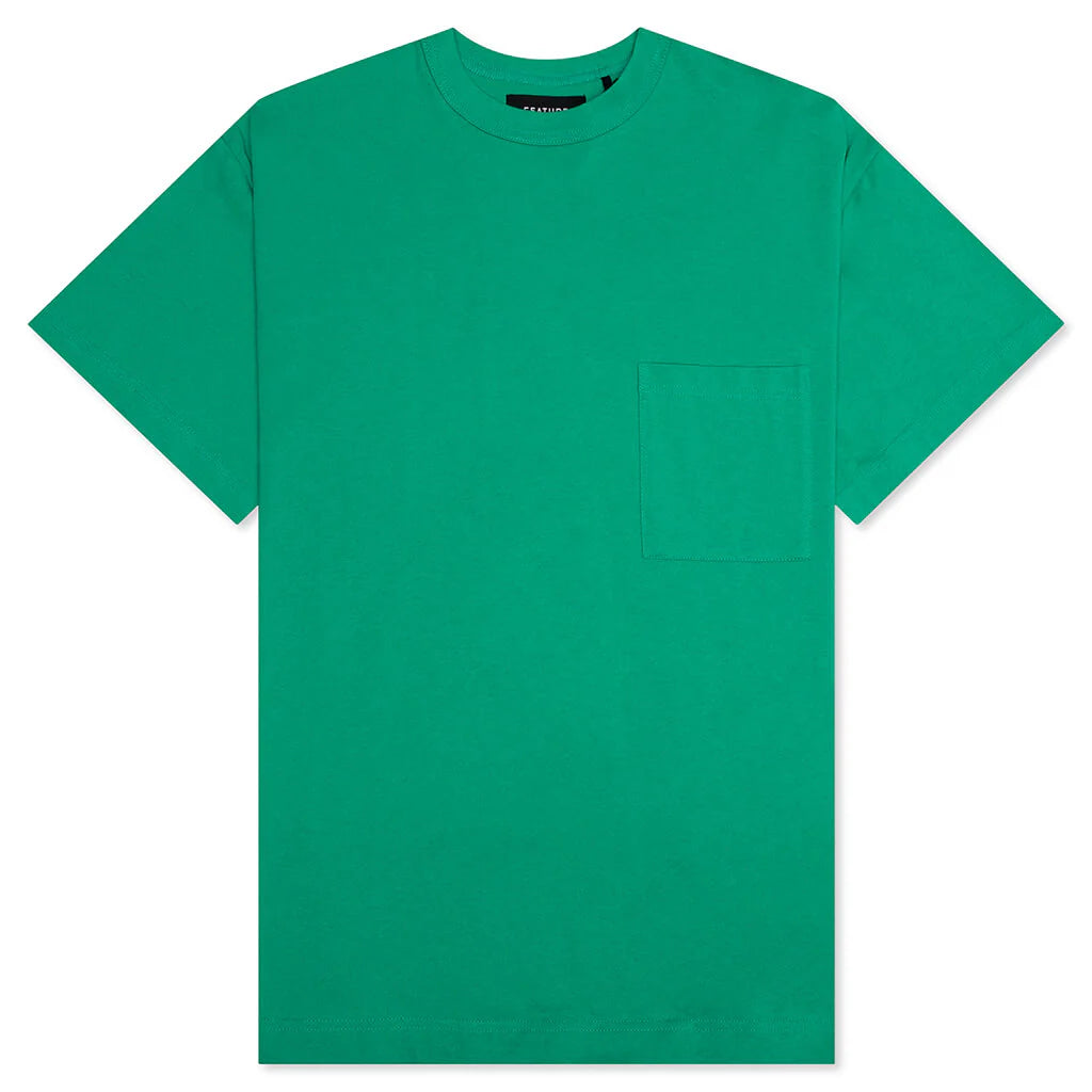 Jersey Braque Pocket Tee Kelly Green