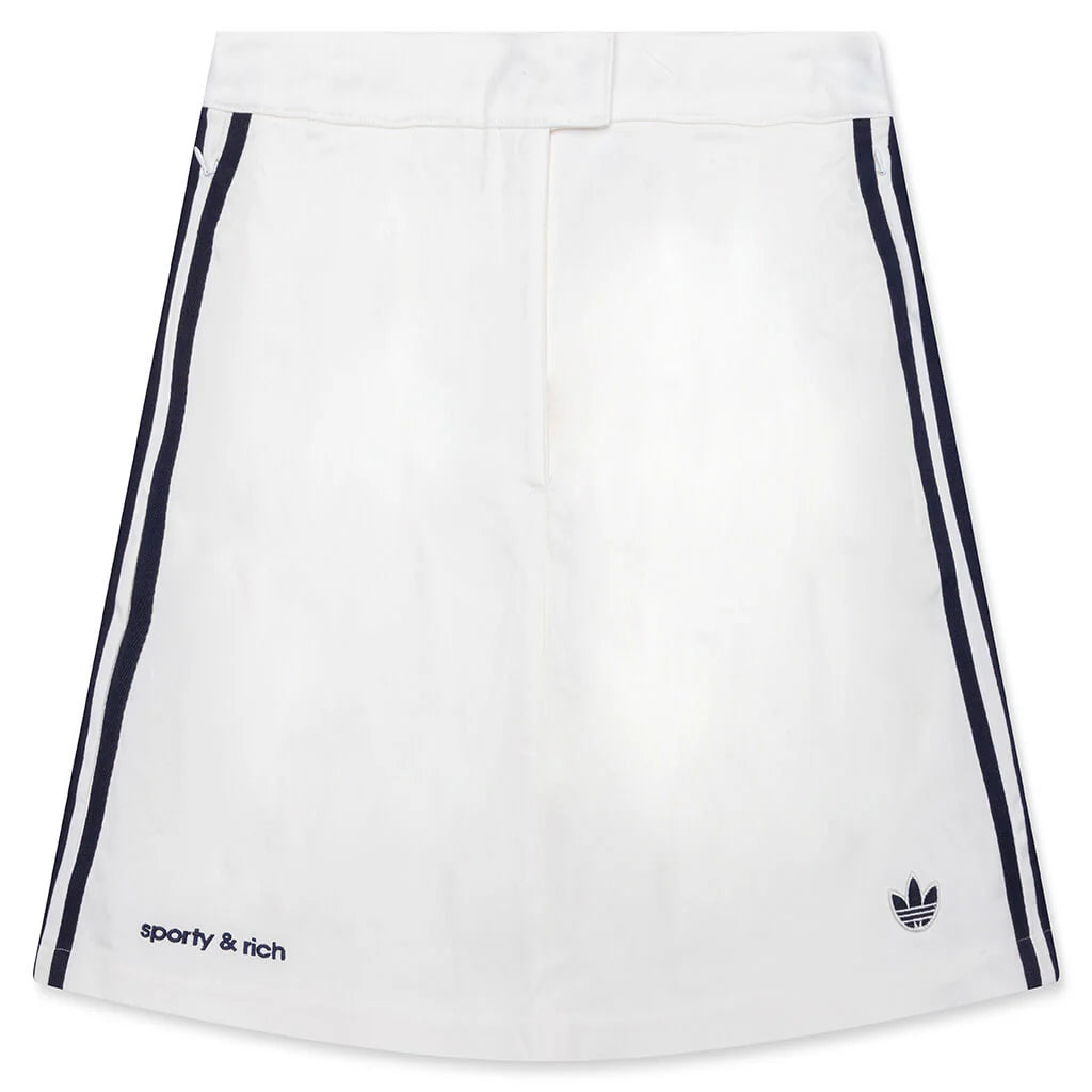 Womens Adidas x Sporty Rich Skort Core White Night Navy