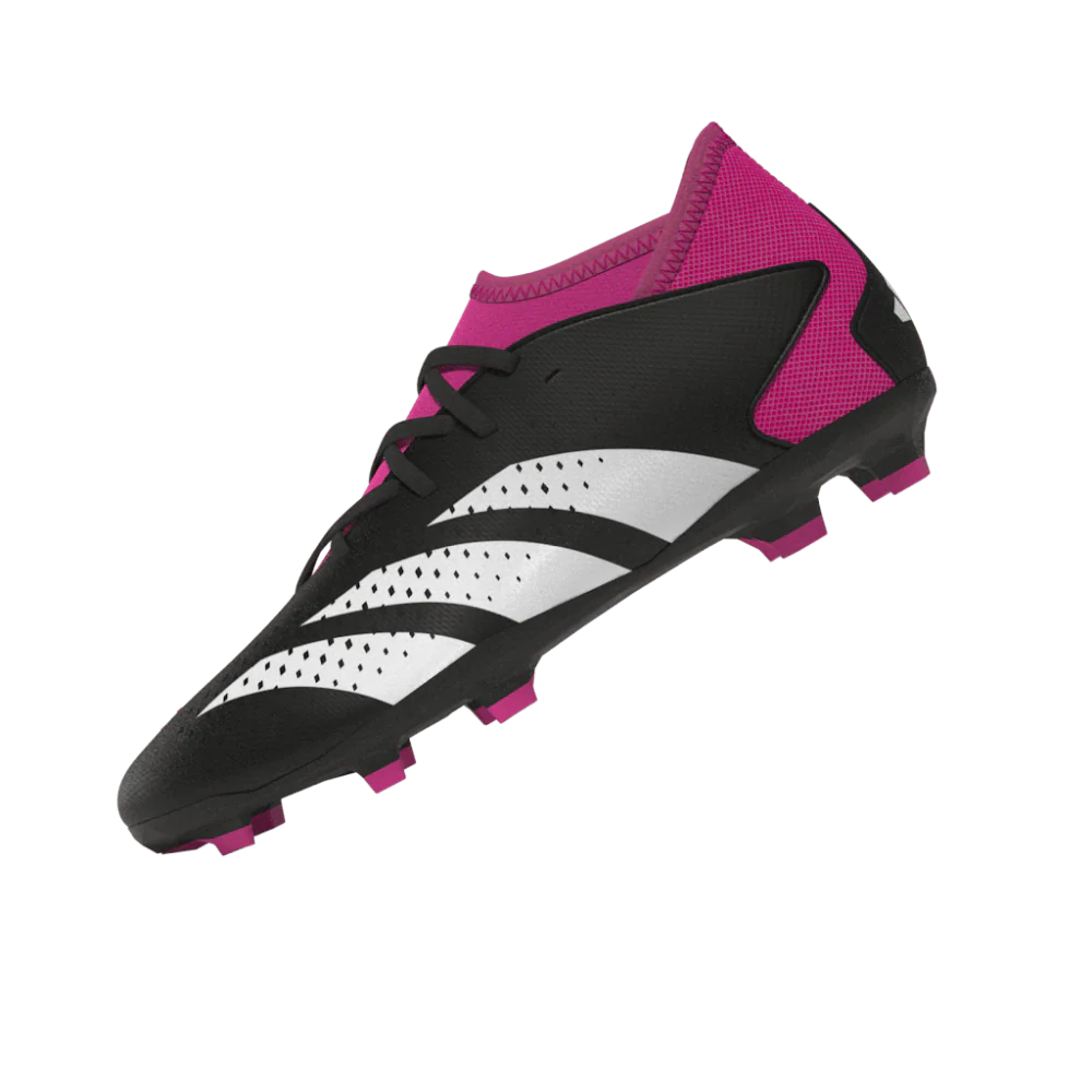 adidas Kids Predator Accuracy3 J FG Firm Ground Soccer Cleats Black Pink