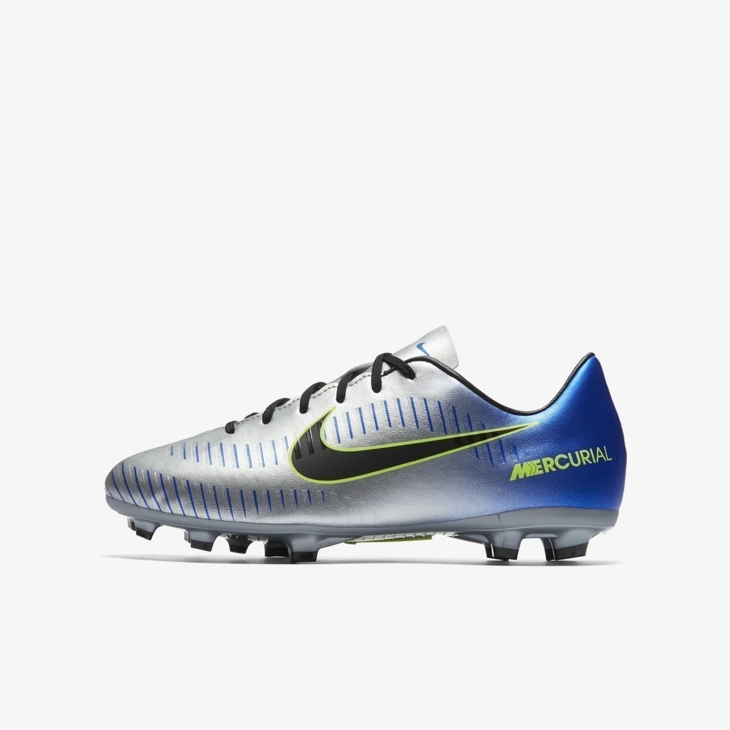 Nike JR Mercurial Victory VI FG Soccer Cleats Racer Blue Chrome Volt Black