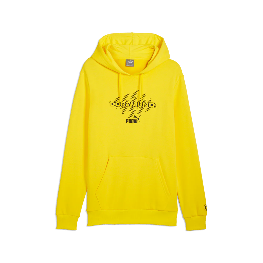 PUMA Borussia Ftblculture Hoodie Yellow Black