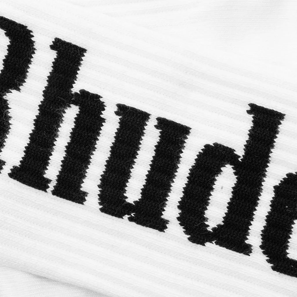 Script Sock White Black
