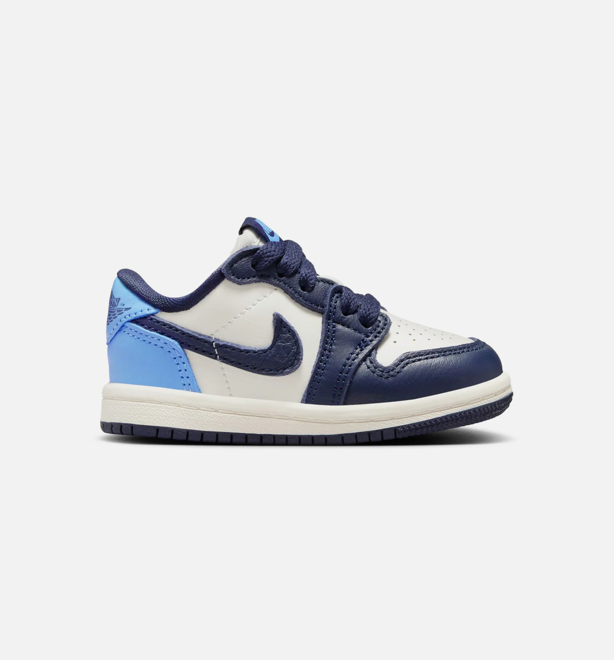 Air Jordan 1 Retro Low OG Obsidian Infant Toddler Lifestyle Shoe Obsidian University Blue Sail