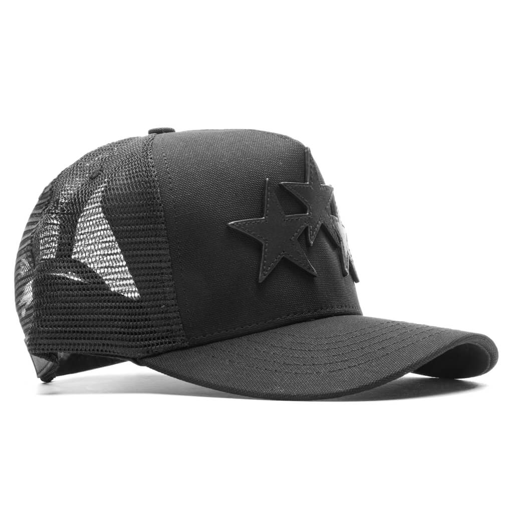 3 Star Trucker Hat Black