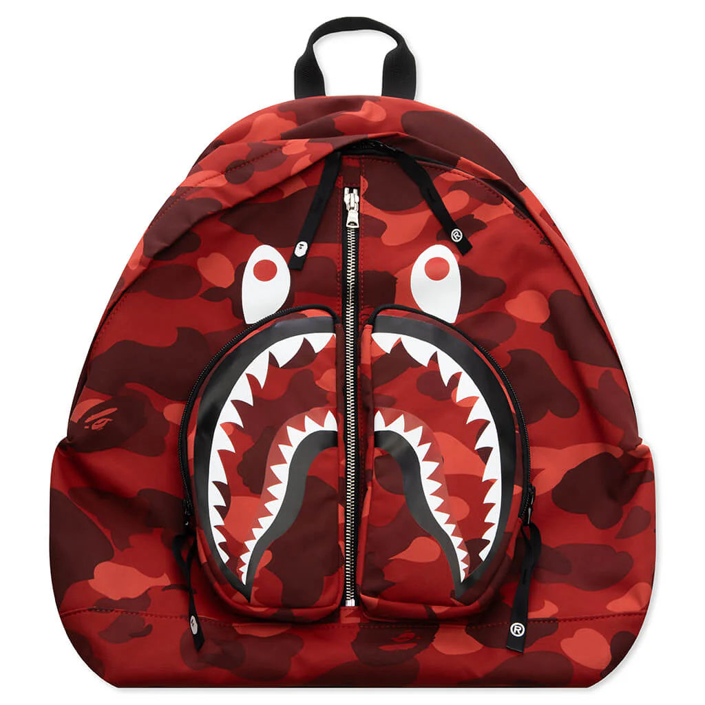 Color Camo Shark Daypack Red