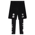 Multi Logo Shorts with Leggings Black