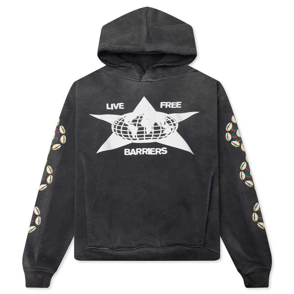 Barriers Cowrie Shell Hoodie Vintage Black