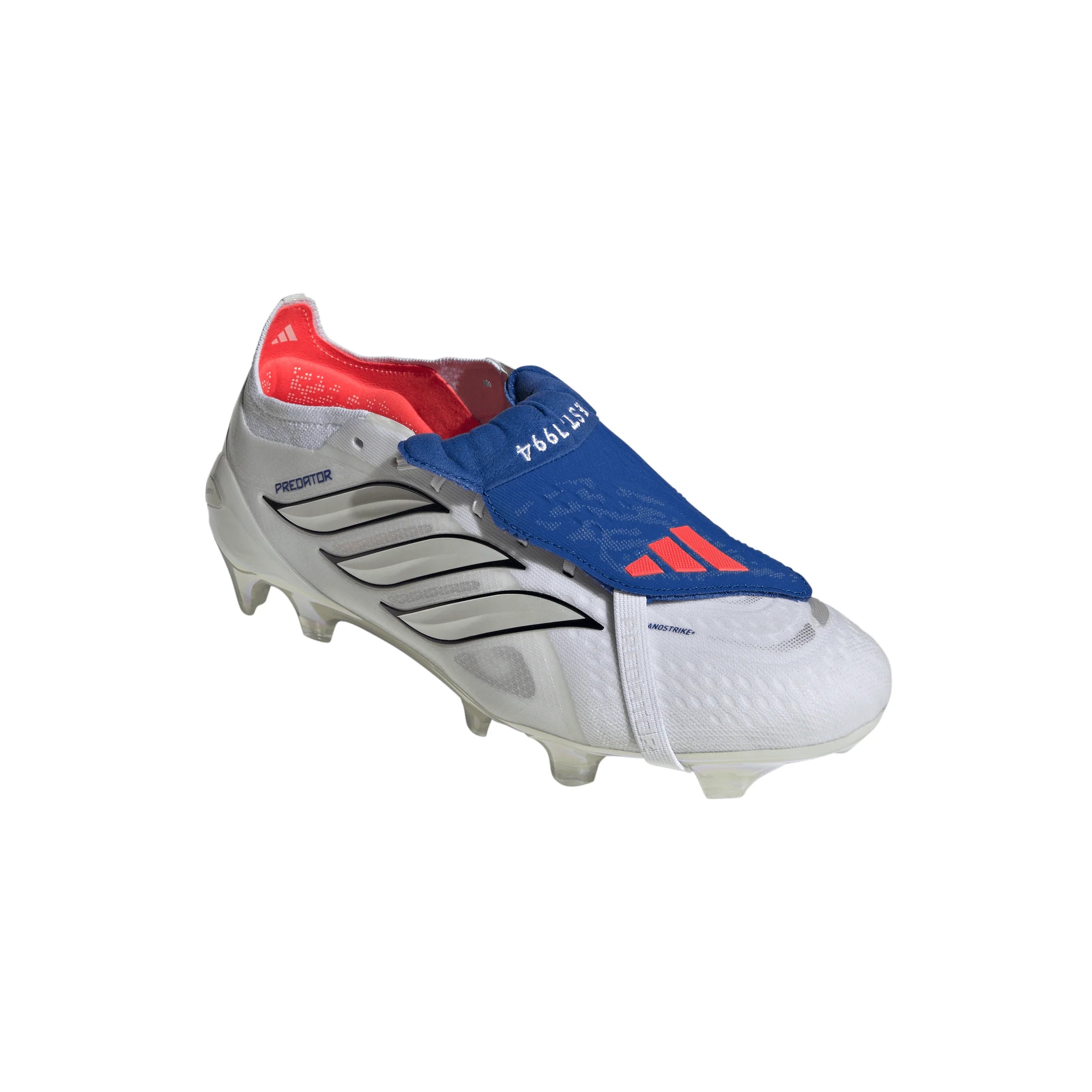 adidas Predator Elite Fold Over Tongue FG Firm Ground Mens Soccer Cleats White Zero Metallic Blue