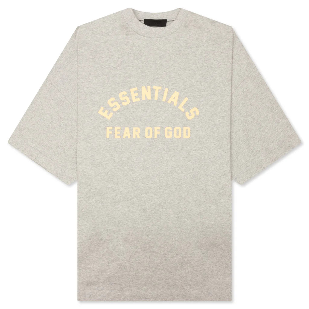 Heavy Jersey Crewneck T Shirt Light Heather Grey