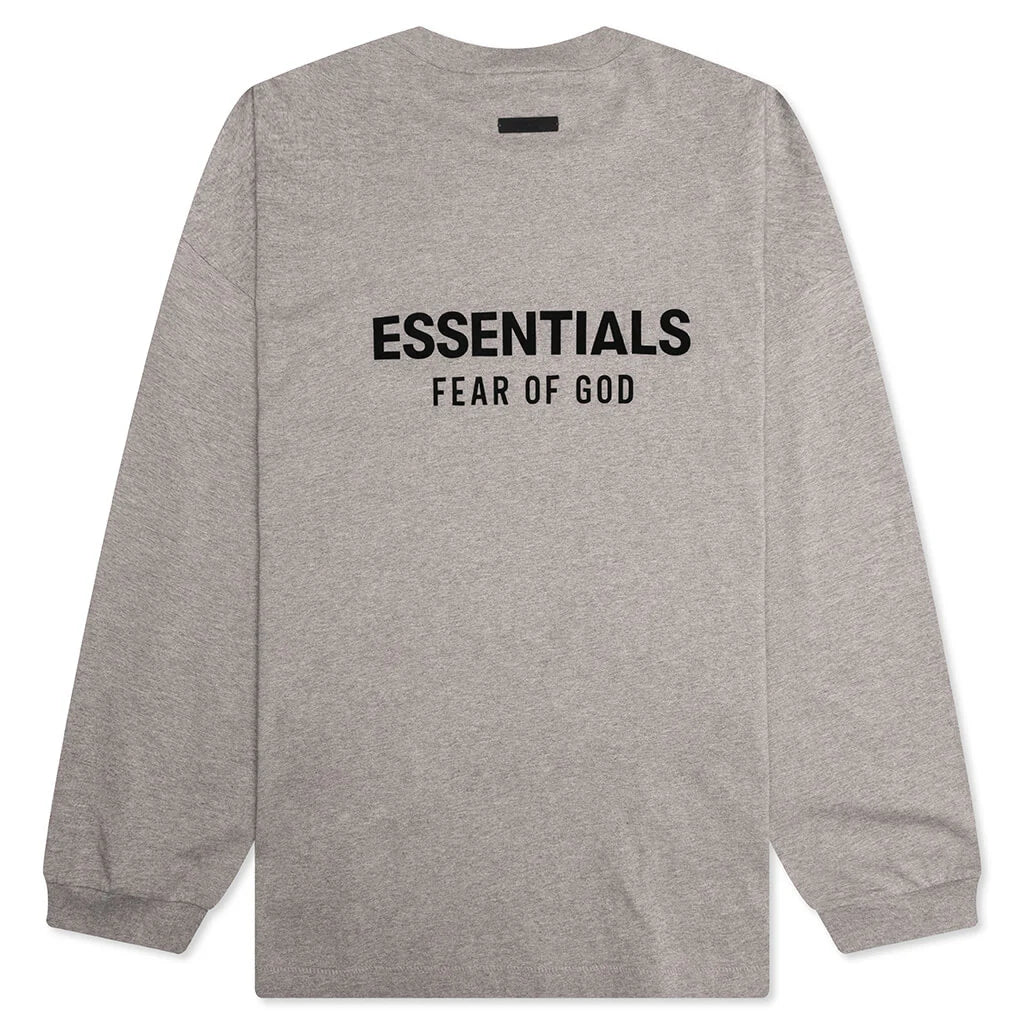 Jersey Long Sleeve T Shirt Heather Gray