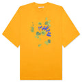 Organic Cotton T Shirt With Marni Dripping Print Light Orange