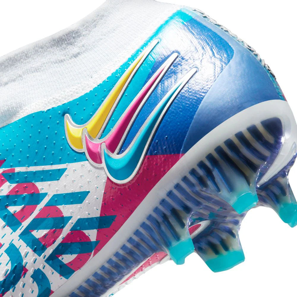 Nike Phantom GT Elite 3D FG Firm Ground Soccer Cleats Chlorine Blue Pink Blast Opti Yellow