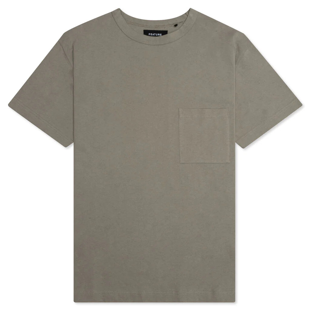 Jersey Braque Pocket Tee Light Olive