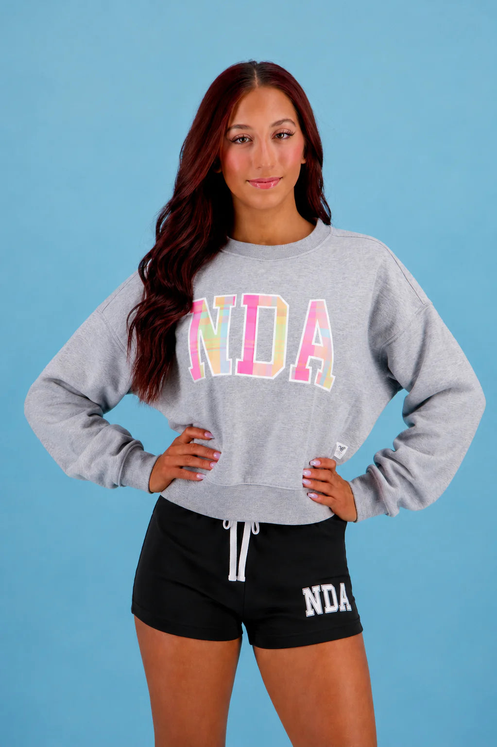 NDA Heather Grey Plaid Pullover