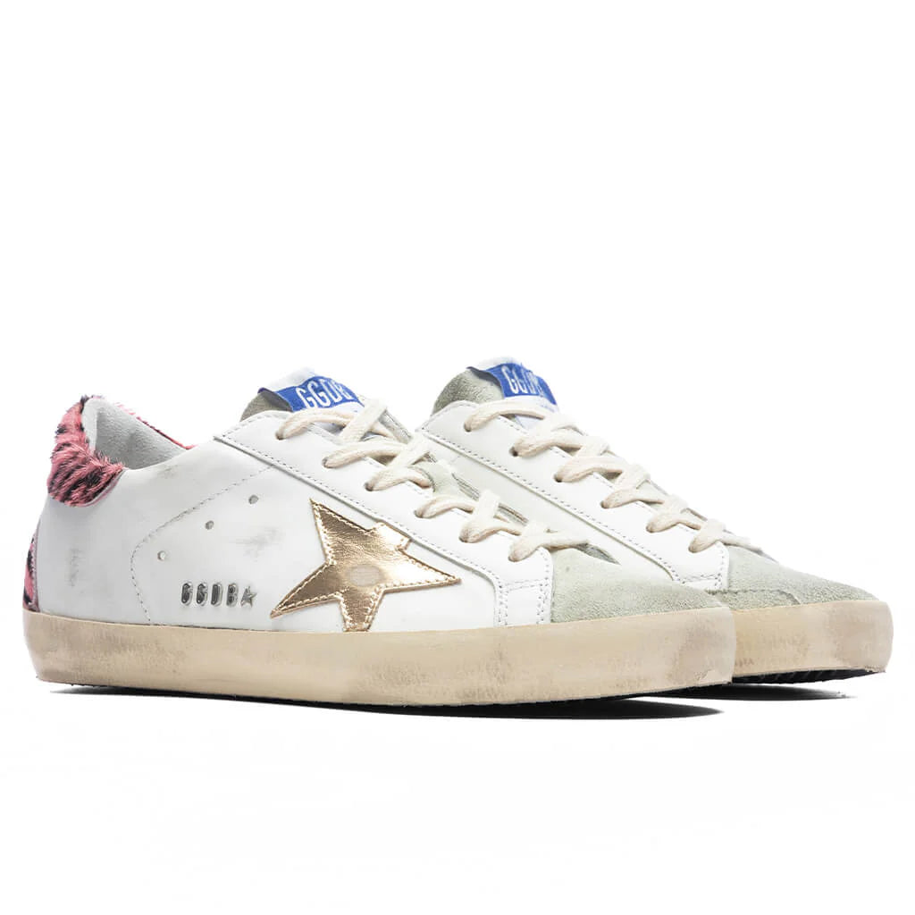 Womens Super Star Sneakers White Taupe Pink Black