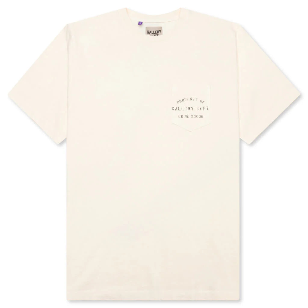 Property Of Stencil Tee Antique White