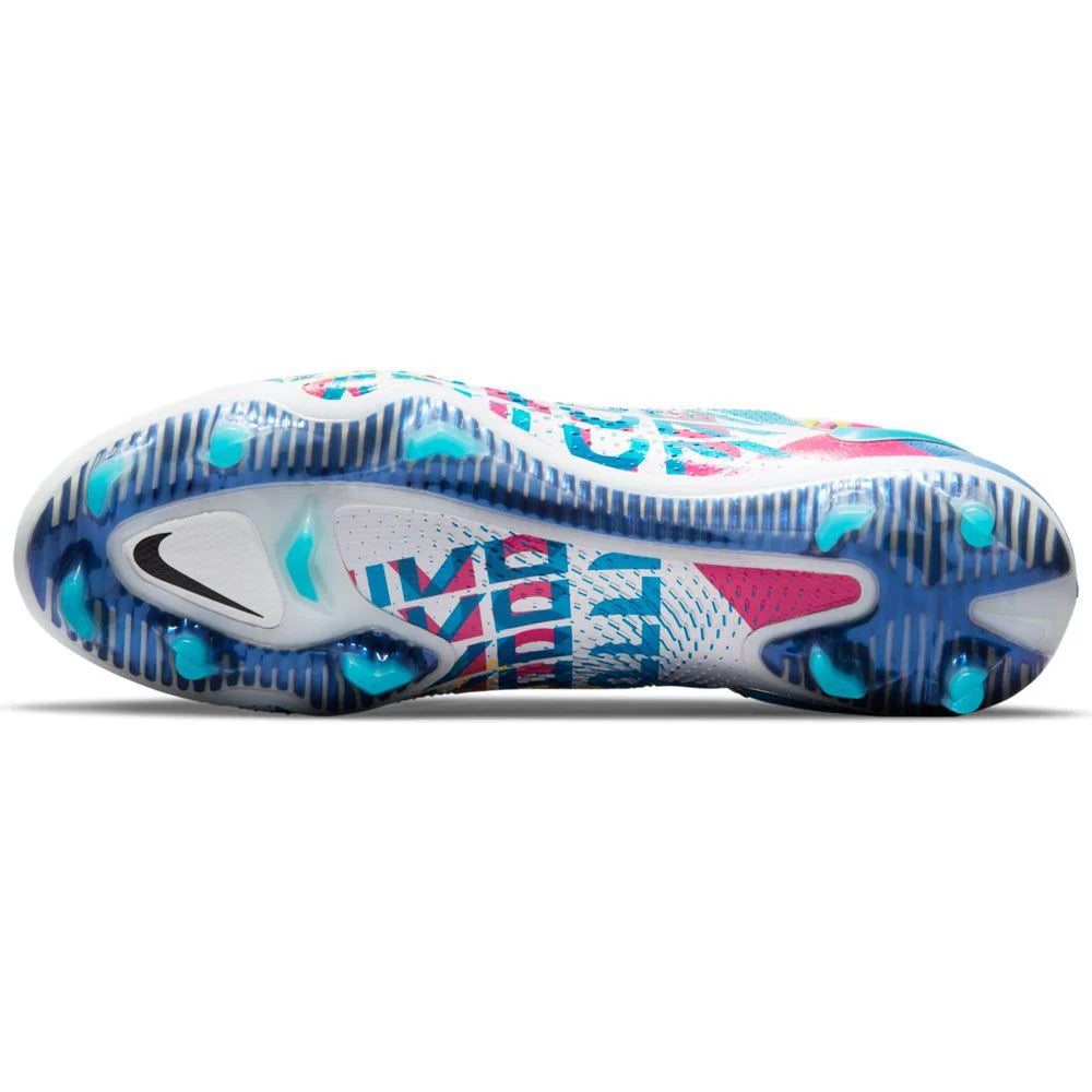 Nike Phantom GT Elite 3D FG Firm Ground Soccer Cleats Chlorine Blue Pink Blast Opti Yellow
