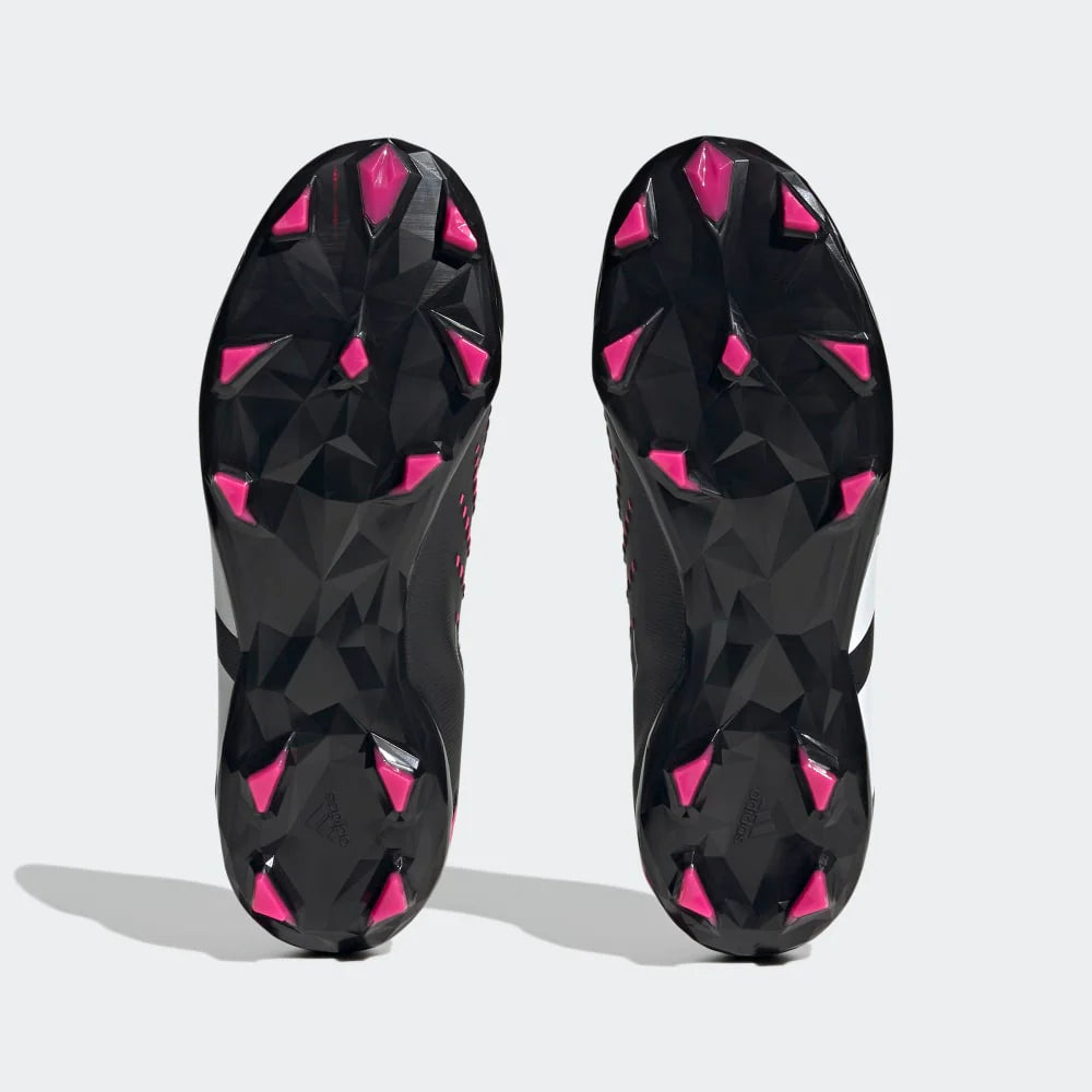 adidas Kids Predator Accuracy3 J FG Firm Ground Soccer Cleats Black Pink