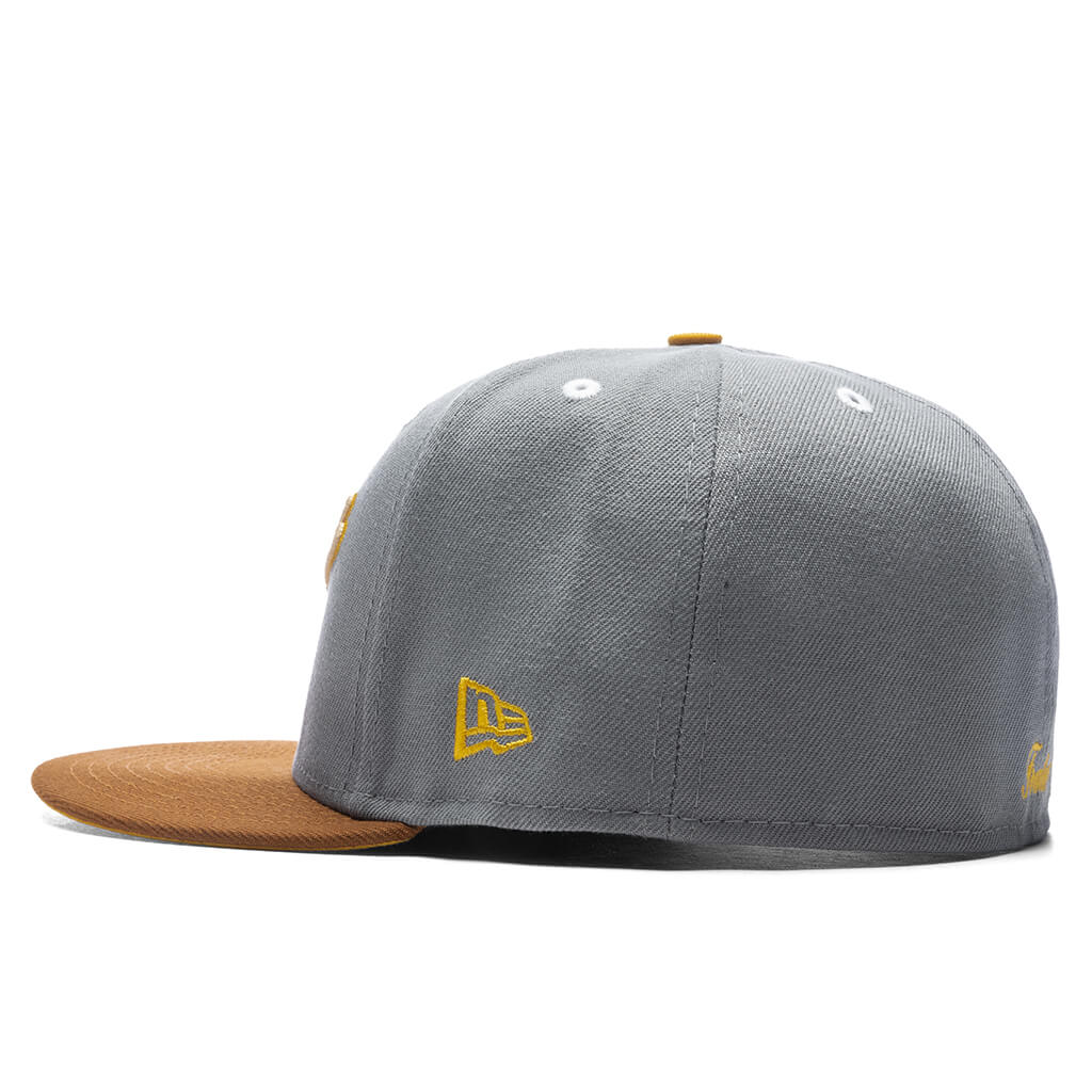 Feature x New Era Fossils Everywhere 59FIFTY Fitted Gray Brown