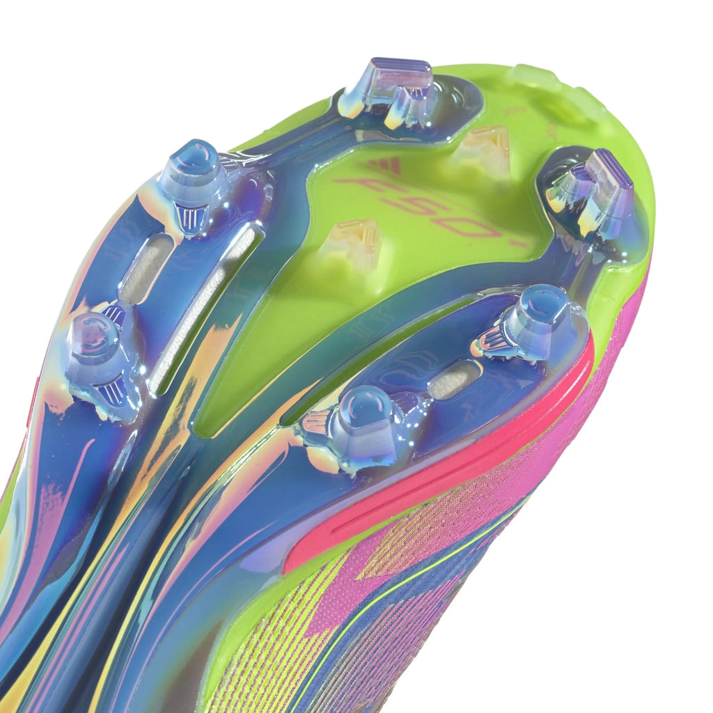 adidas F50 FG Mens Soccer Cleats Blue Fusion Lemon Pink