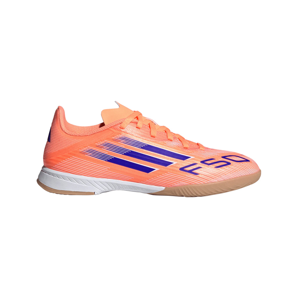 adidas F50 League IN Youth Soccer Shoes Orange Blue White