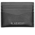 Leather Card Holder 2x3cc Black