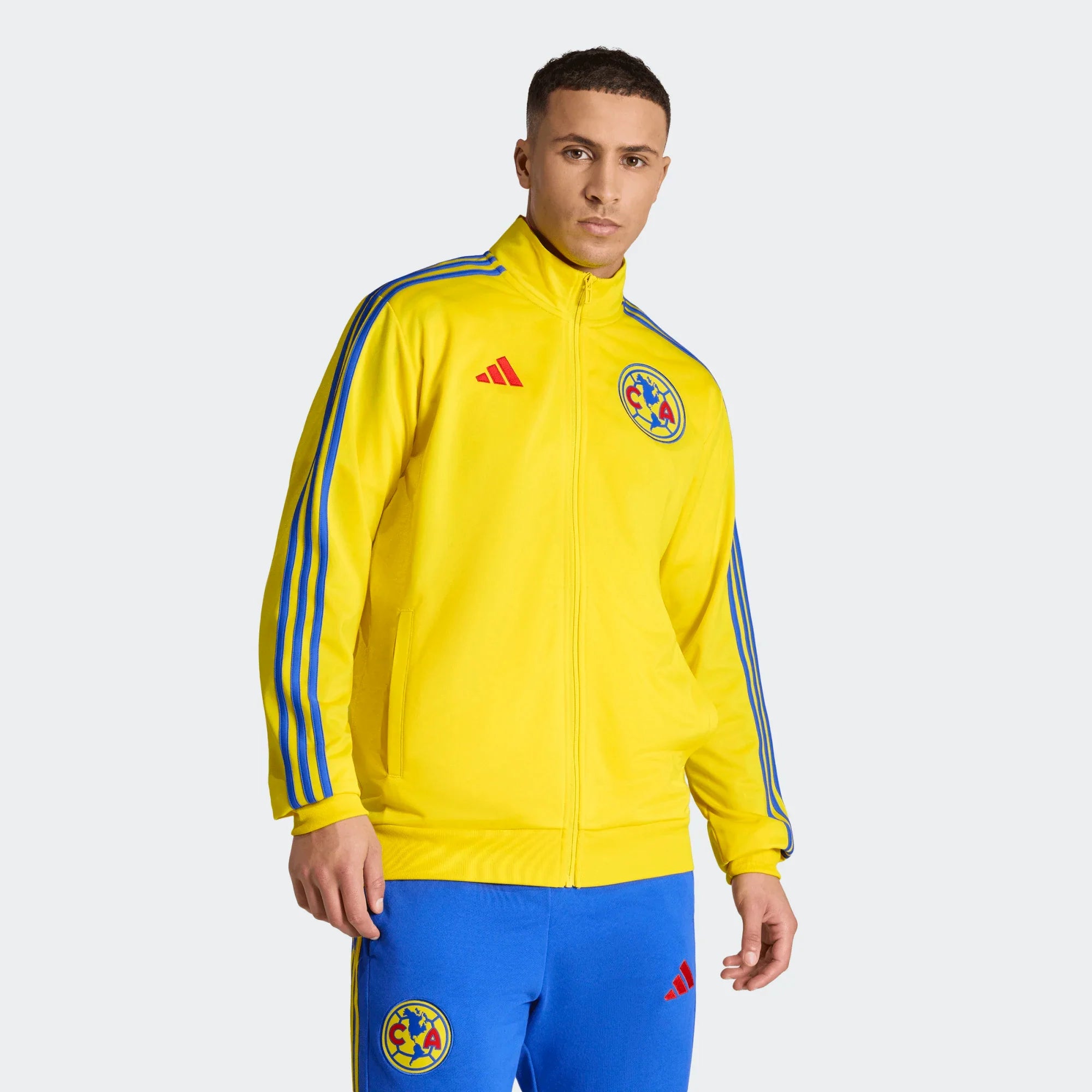 adidas Club America DNA Track Top Mens Soccer Jacket Yellow