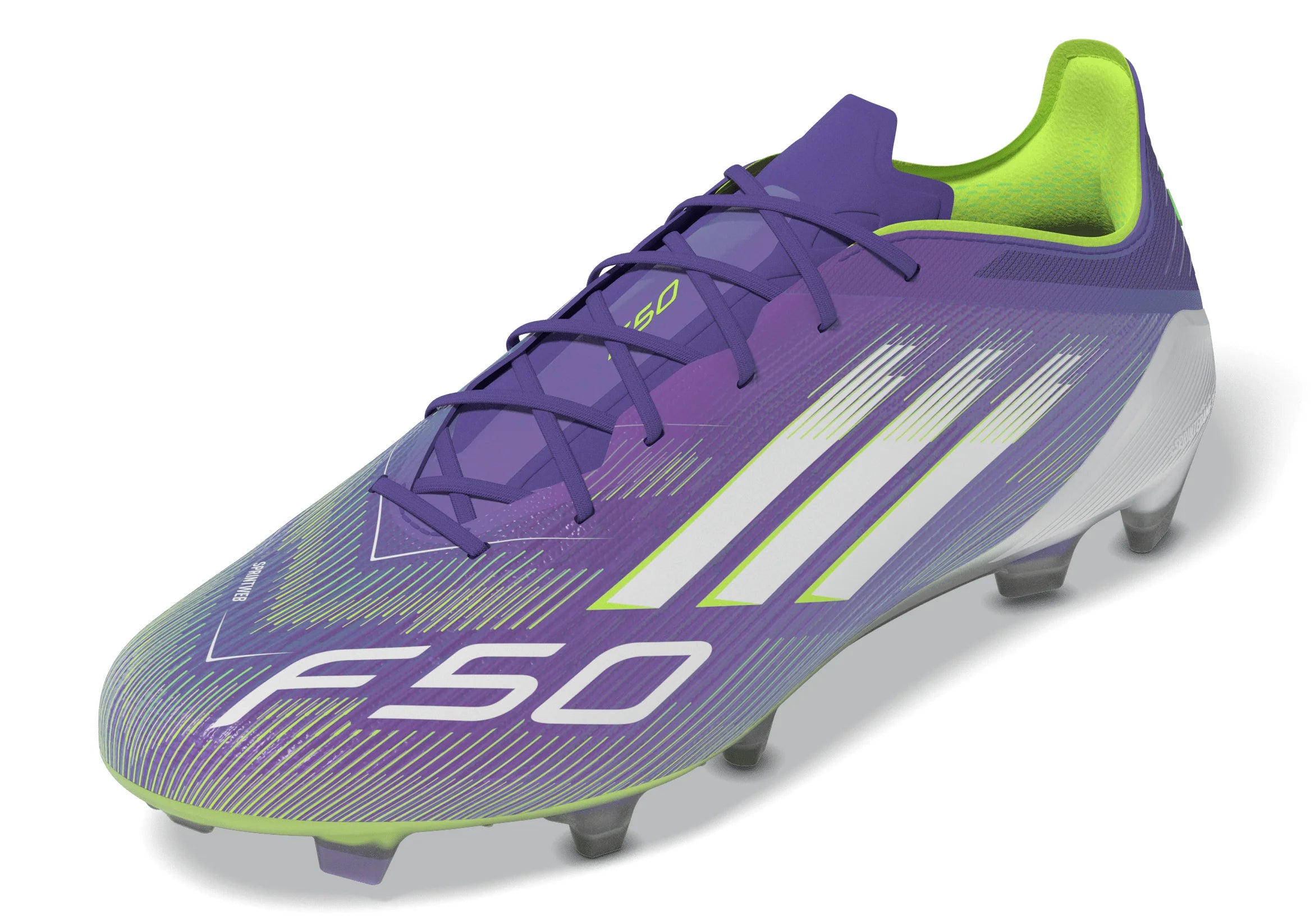 adidas F50 Elite Firm Ground Soccer Cleats Purple White Lemon