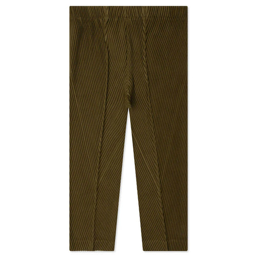 Pleats Bottoms Olive Khaki