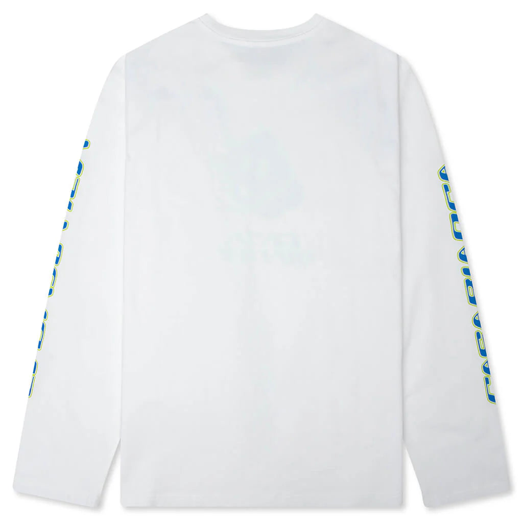 Smiley Future Motifs Long Sleeve T Shirt Bright White