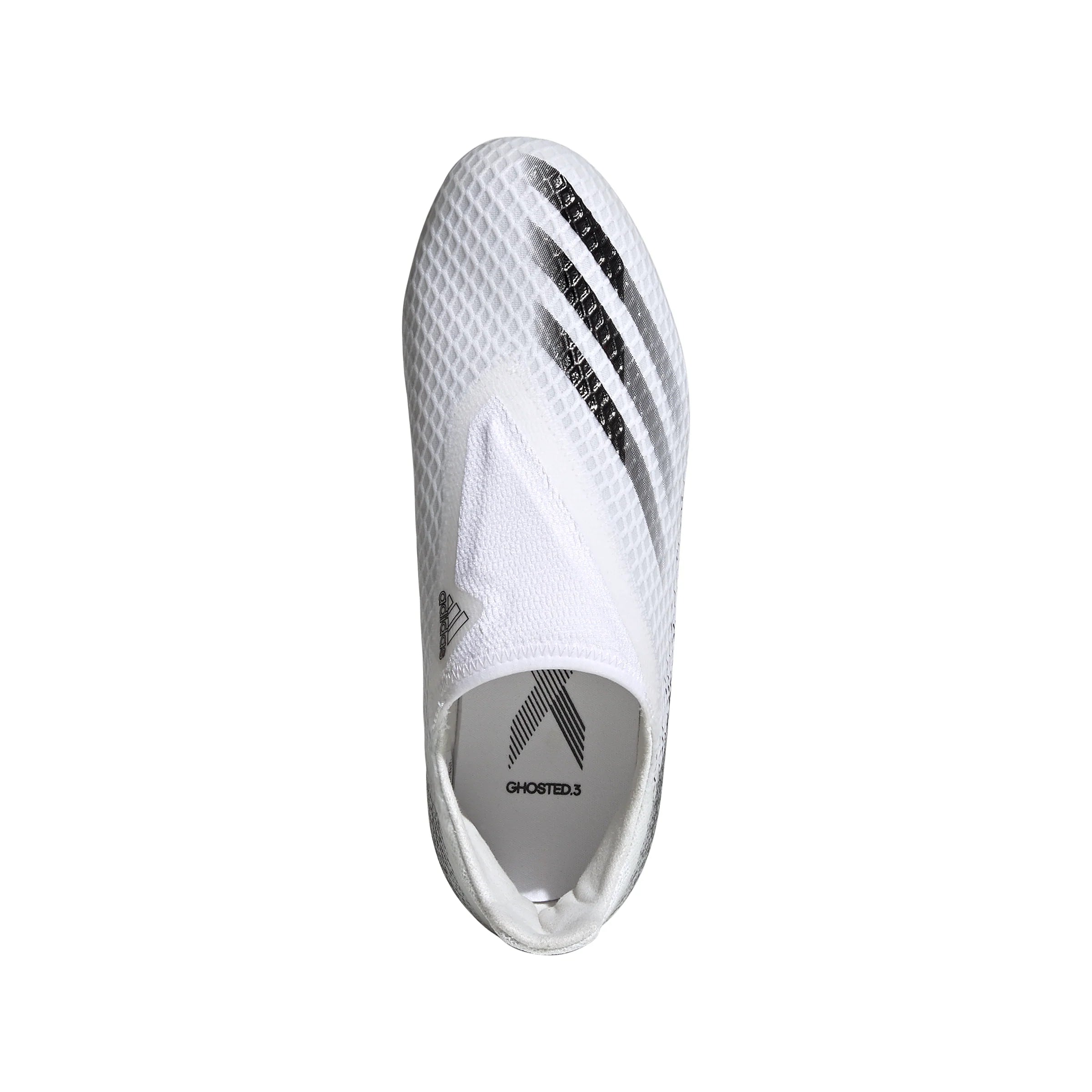 adidas X Ghosted3 Laceless Firm Ground Boots White Blac