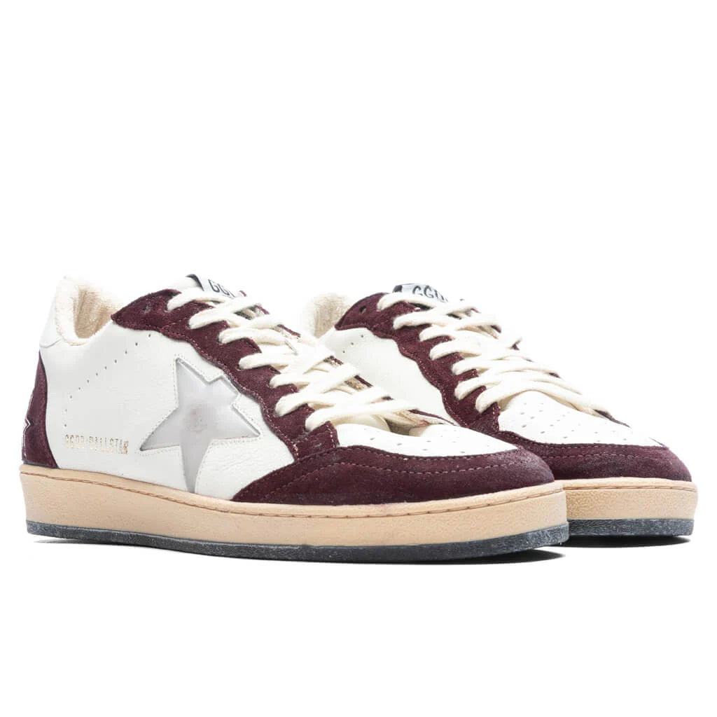 Ball Star Suede Sneaker Red Wine White