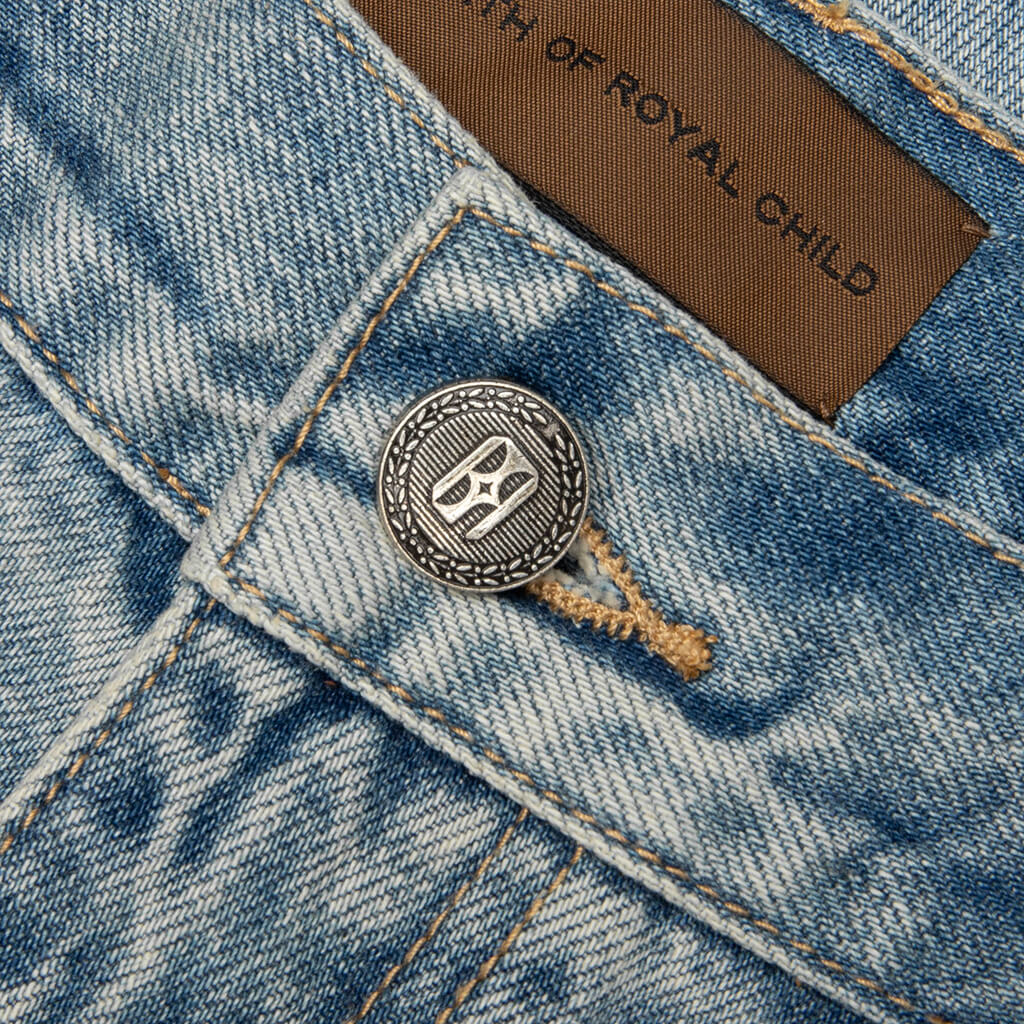 Fireworks Washed Denim Pant Blue